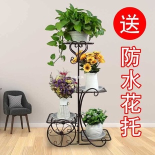 铁艺花架家用省空间多层客厅绿萝花架落地式 新款 阳台吊兰花盆架子