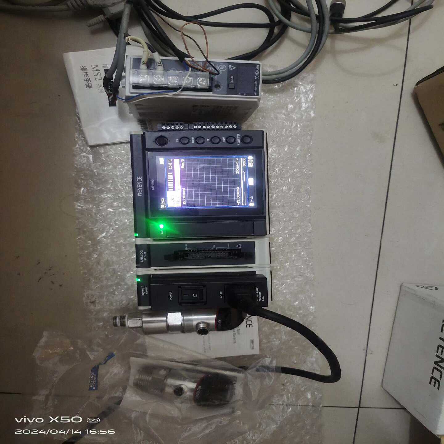 基恩士数据采集器NR-600加电源-H50，九九新询价