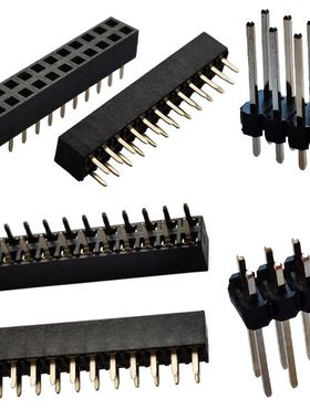 双排母2.542*23456710132040直插排母塑高5.0直母