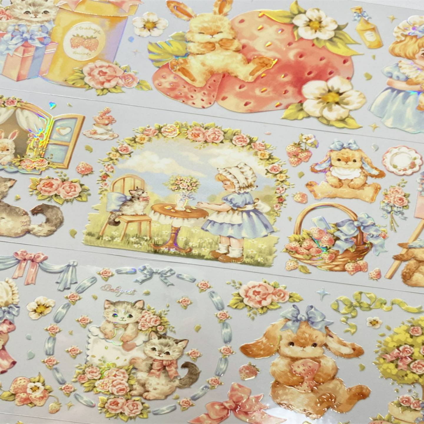手帐分装胶带i55兔兔庄园蜜莓工作室童话古风素材账流麻贴纸咕卡