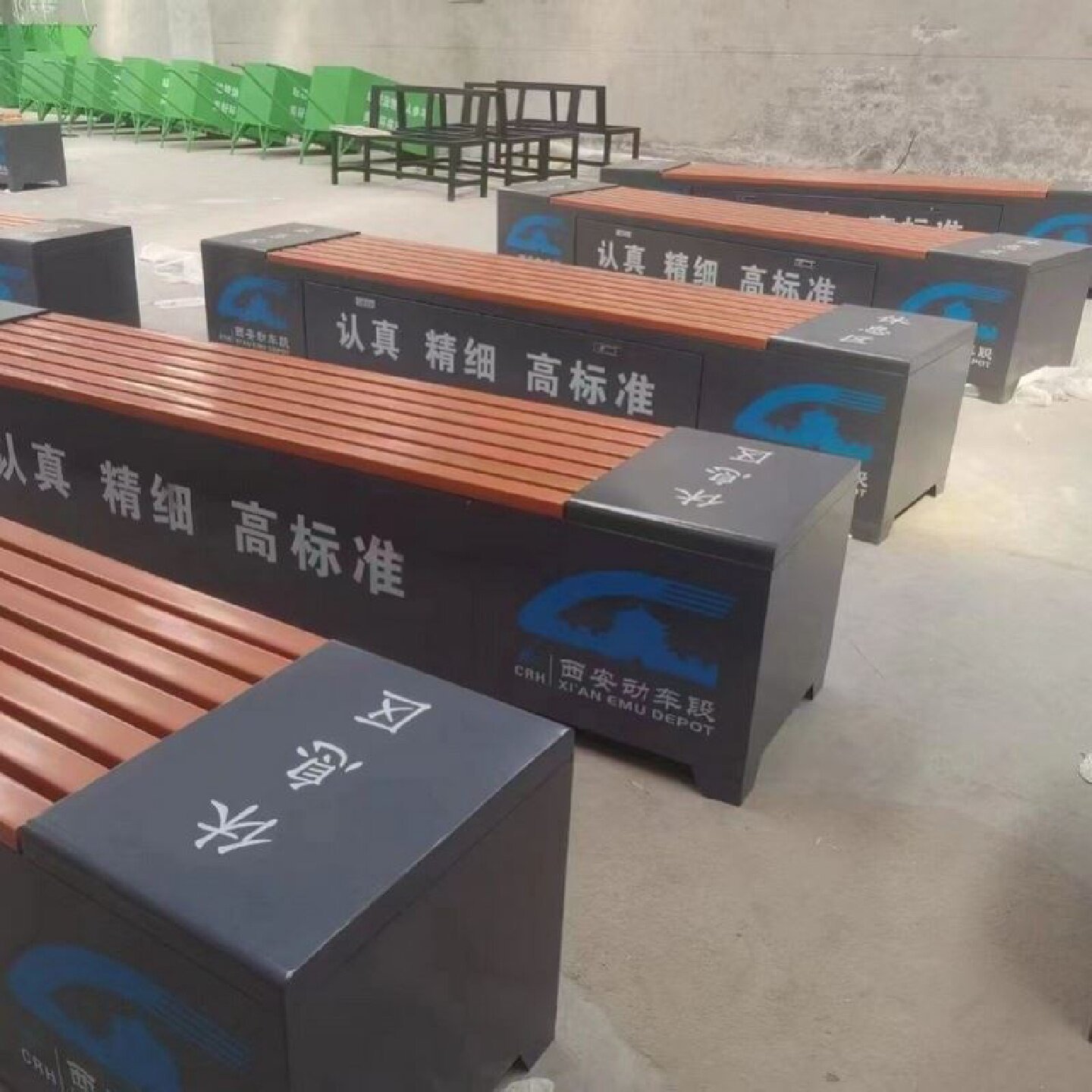 保洁员工具箱靠背环卫储物箱公园收纳小区休闲长条椅厂家户外座椅