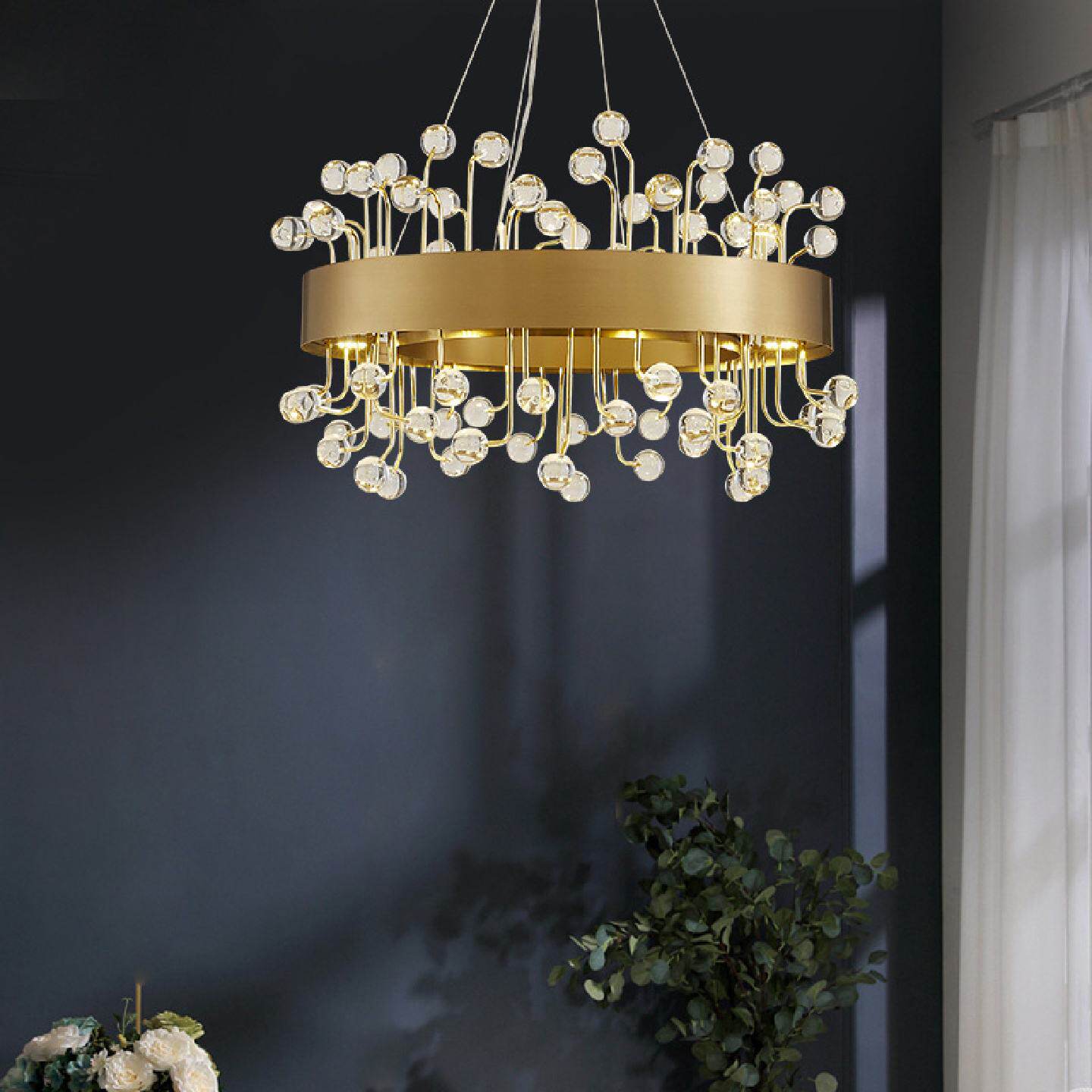 客厅吊灯轻奢后现代简约大气高档北欧餐厅卧室欧式美式水晶灯具