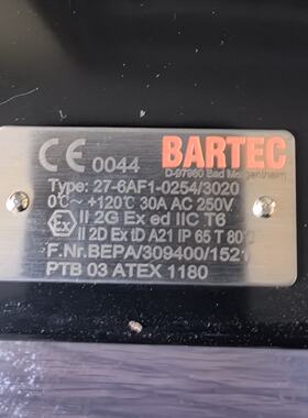询价德国BARTEC工业电机型号276AF1025430