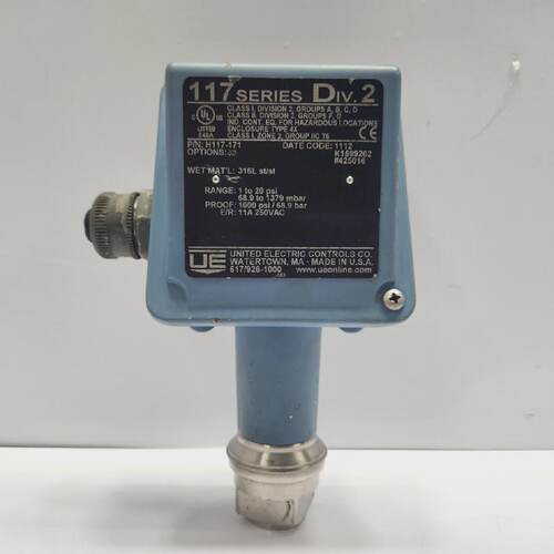 UNITED ELECTRIC H117171 PRESSURE SWITCH