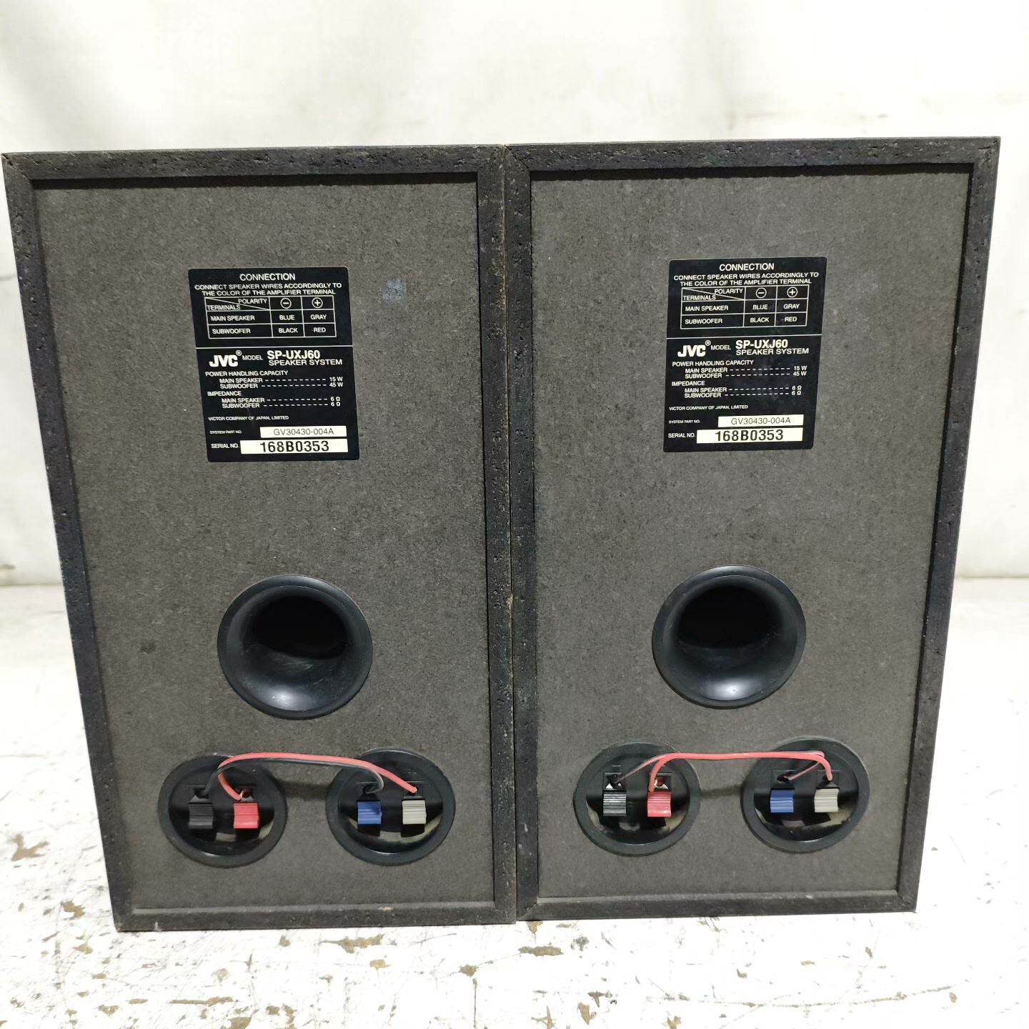 日本JVC三分频木质HiFi音箱一对,型号SP-UXJ60,--议价商品