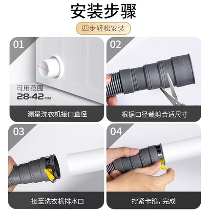 洗衣机排水管延长软管全自动半自动通用出水管子地漏接头下水配件