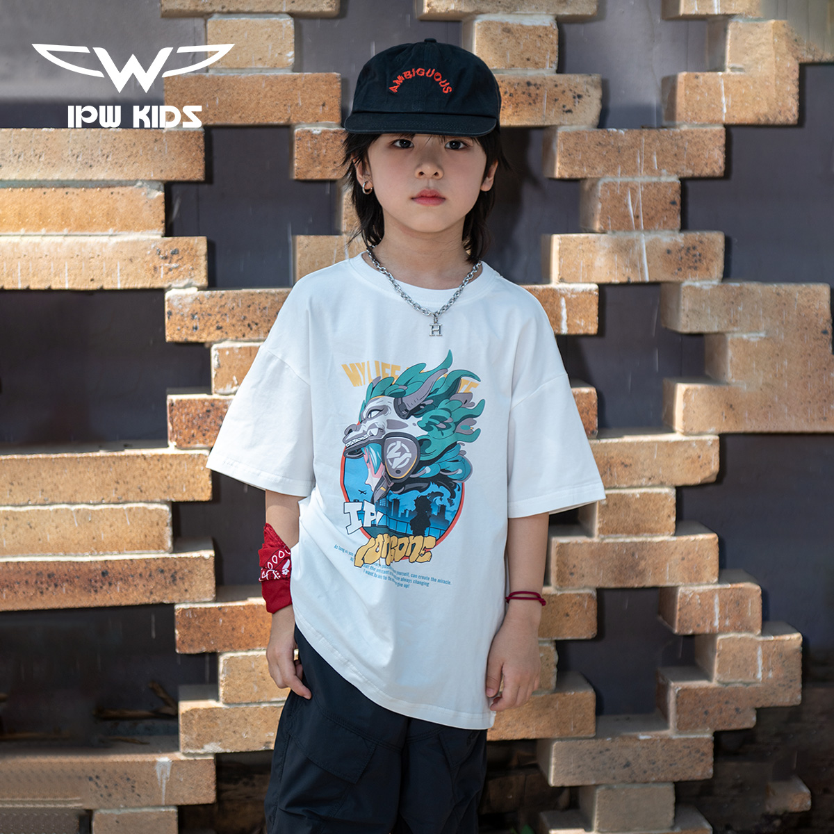IPW童装短袖夏季纯棉男女同款
