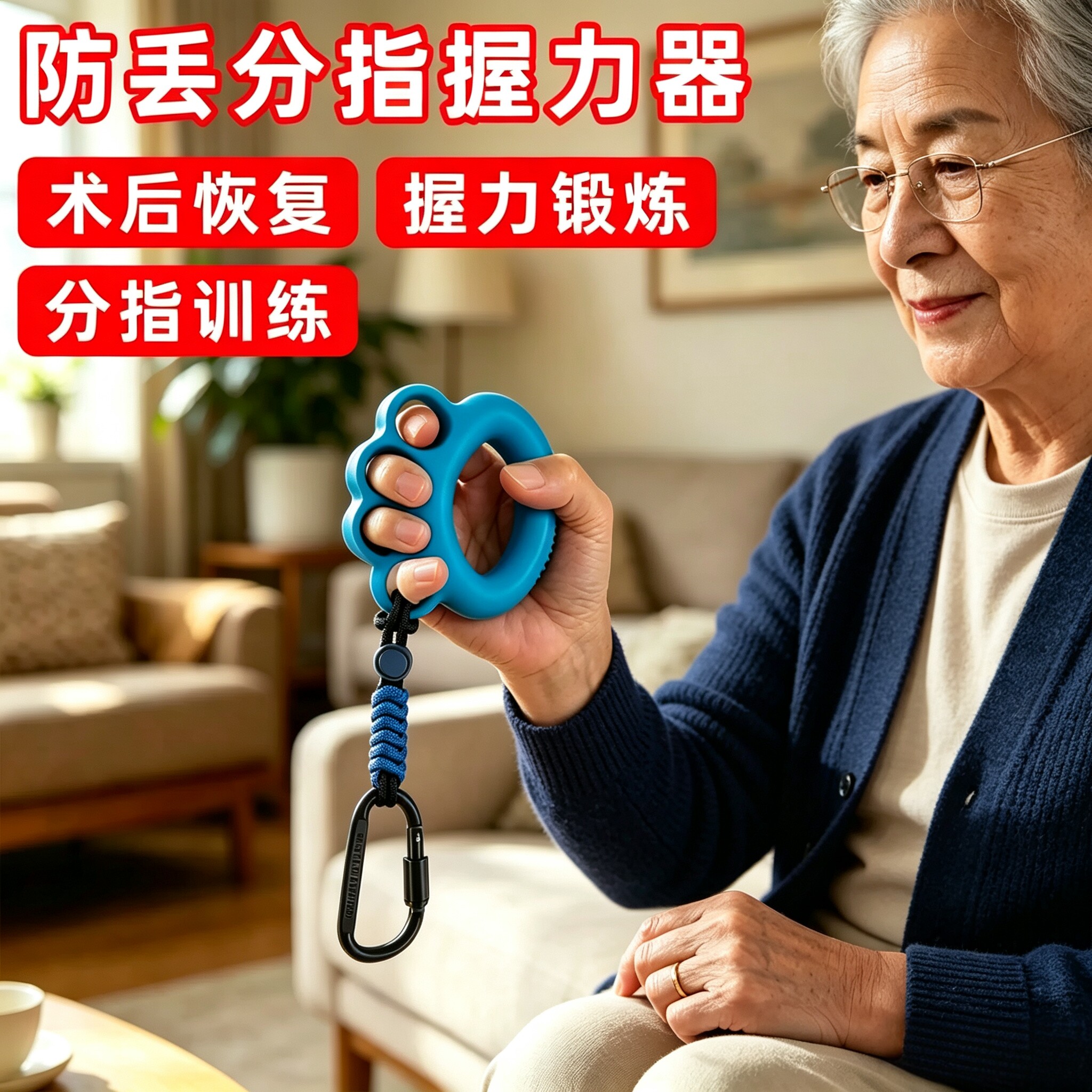 防丢分指握力器老人偏瘫康复