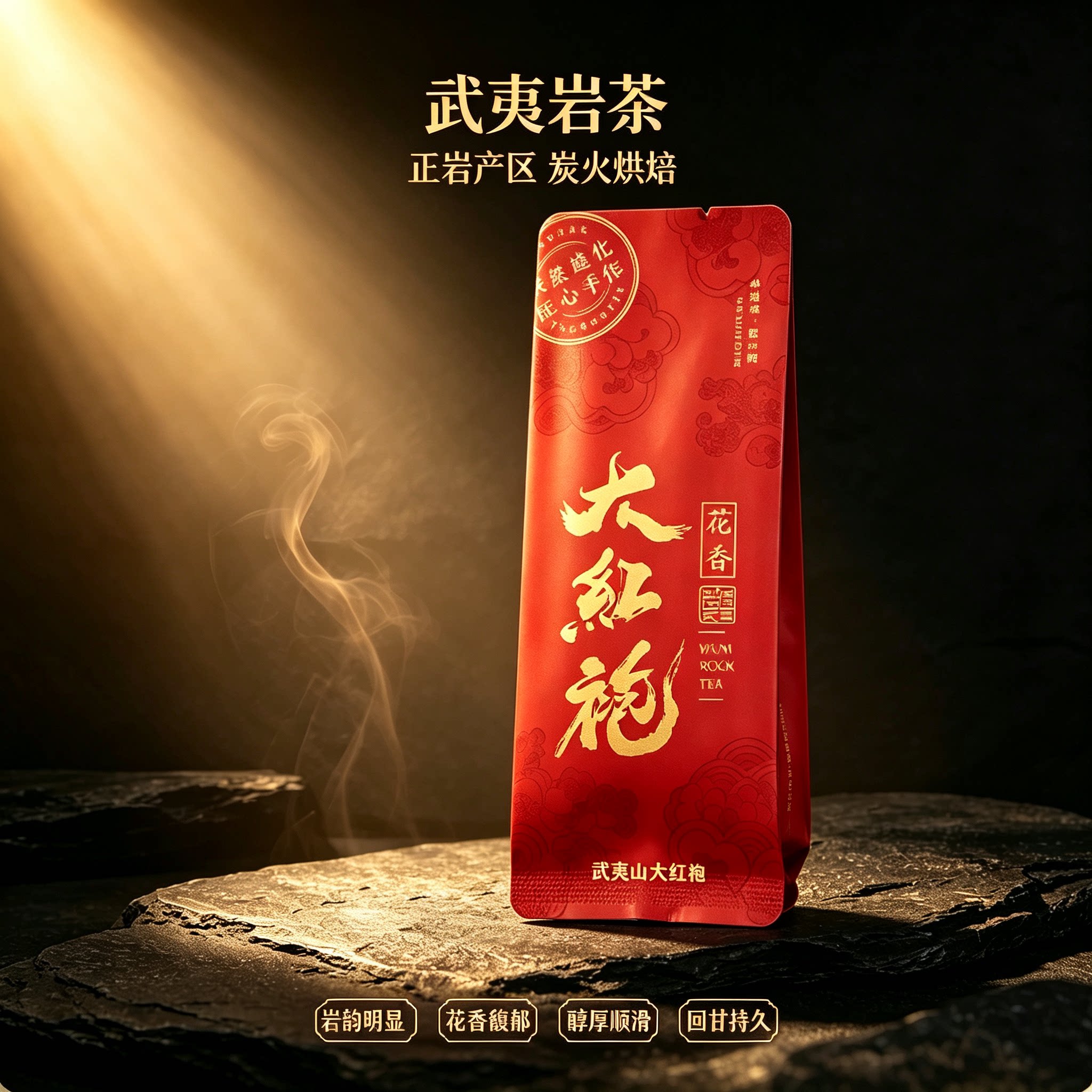武夷正岩花香大红袍炭焙小泡袋茶