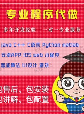 python代编程java定制程序开发qt代码编写c++设计深度学习matlab