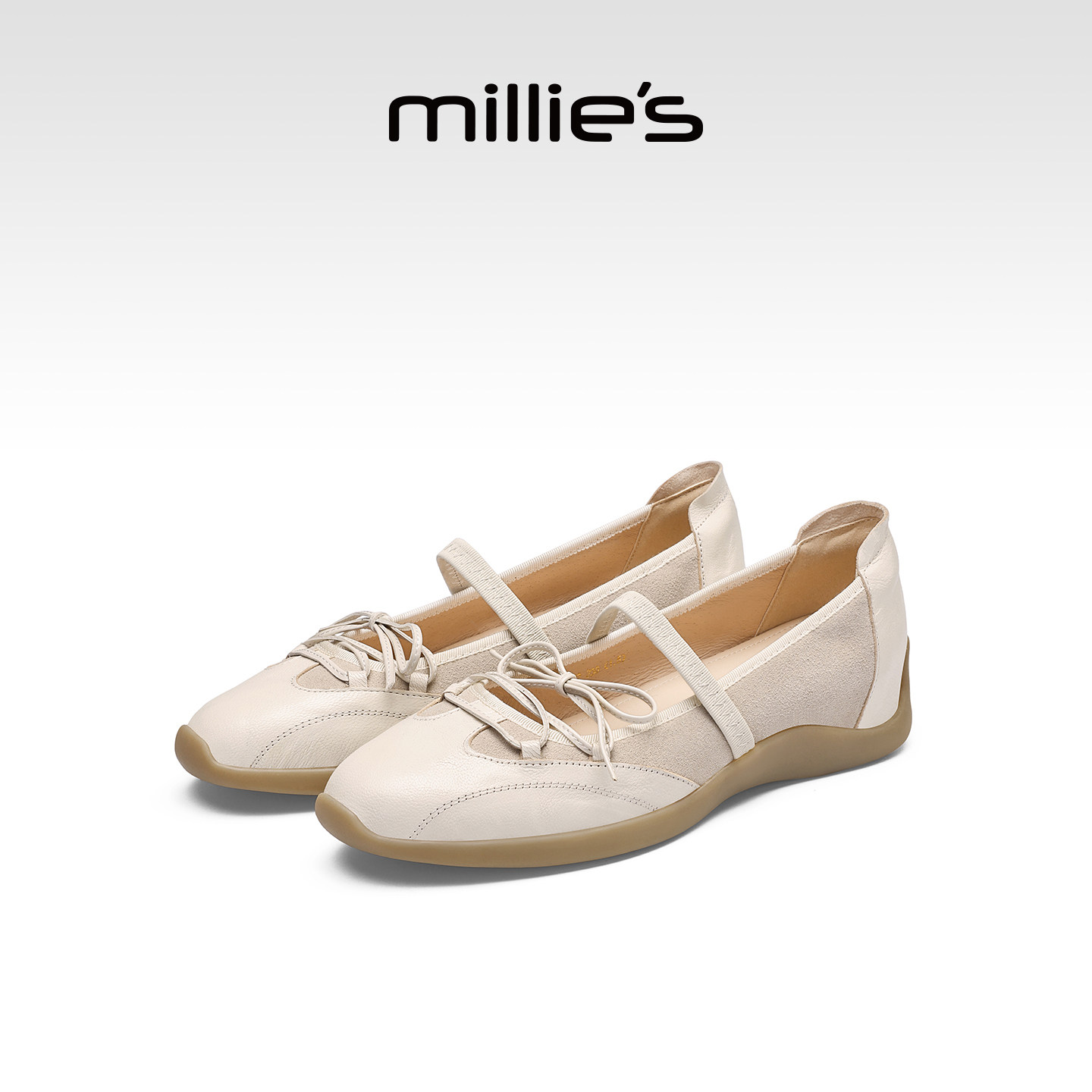 MILLIE'S/妙丽法式优雅玛丽珍鞋女款平底百搭仙女风单鞋春季新款,女鞋,浅口单鞋,淘宝优惠券,粉丝福利购,淘宝优惠卷