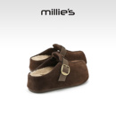 millies妙丽勃肯棉拖鞋女外穿2025冬季新款加绒厚底增高半拖包头