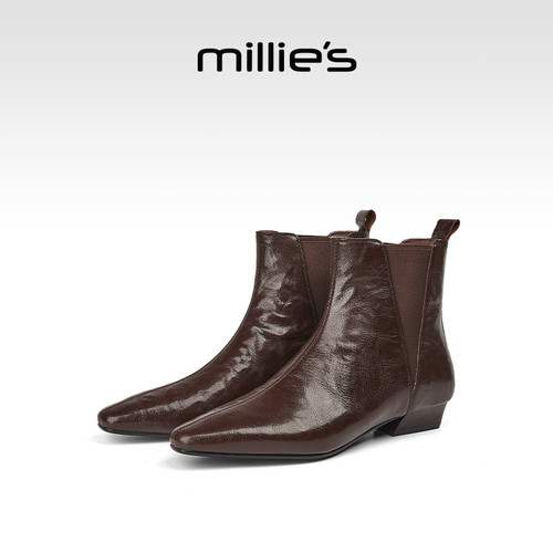 millies妙丽秋款时尚短靴女