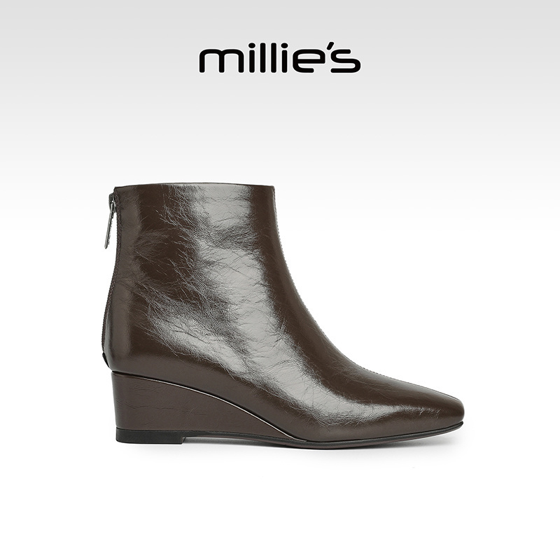 millies妙丽女鞋百搭加绒短靴