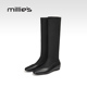 millies妙丽弹力靴女2025秋冬新款 平底长靴女不过膝瘦瘦靴高筒靴