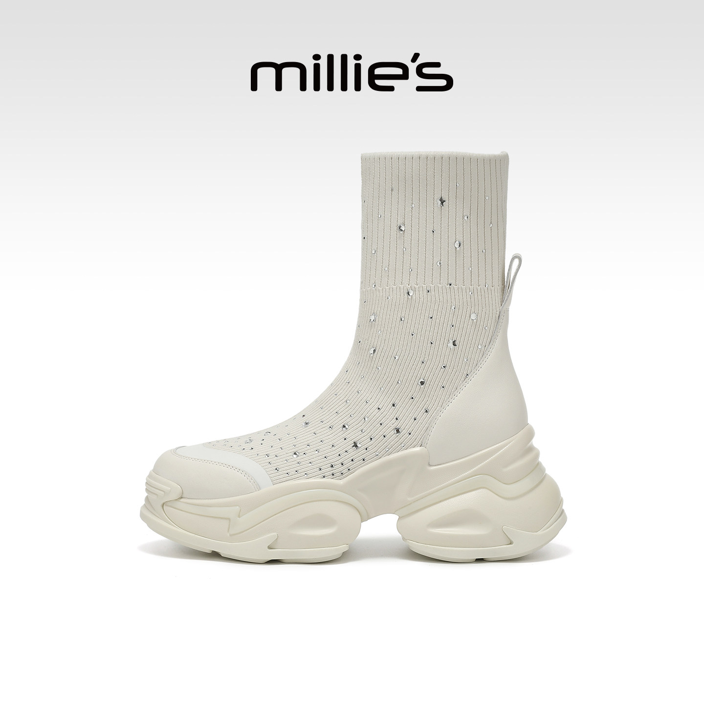 millies妙丽显瘦百搭加绒女靴