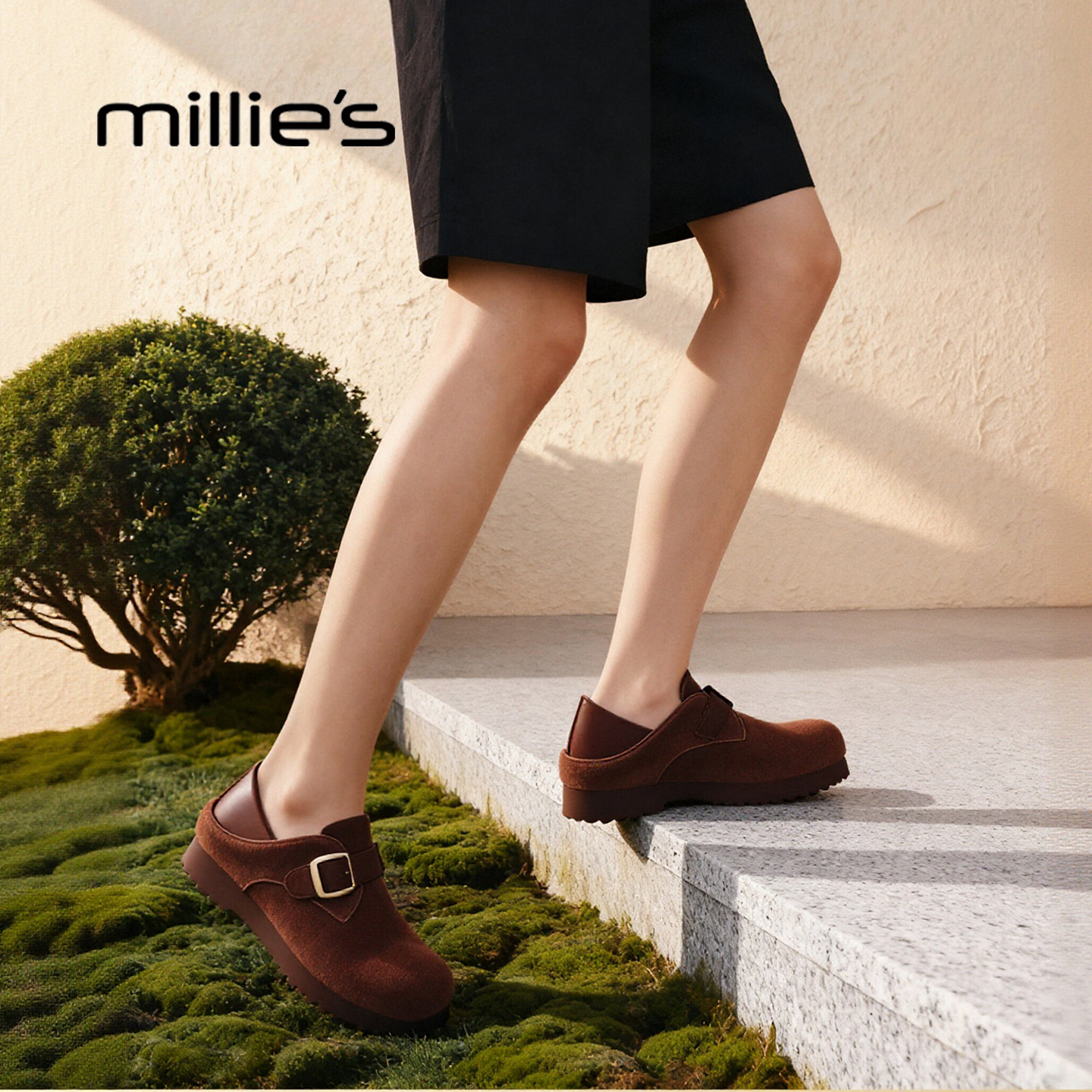 millies妙丽厚底休闲单鞋勃肯鞋
