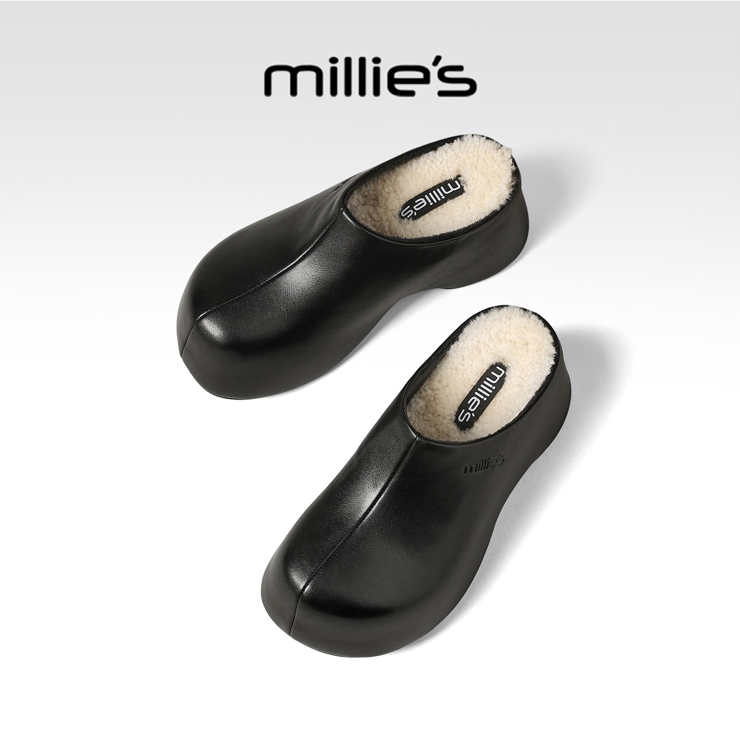 millies妙丽厚底增高勃肯棉拖鞋