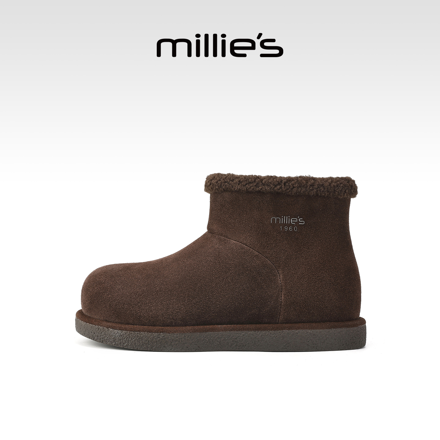 millies妙丽加绒短靴保暖休闲靴