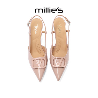 millies妙丽外穿配裙子真皮凉鞋
