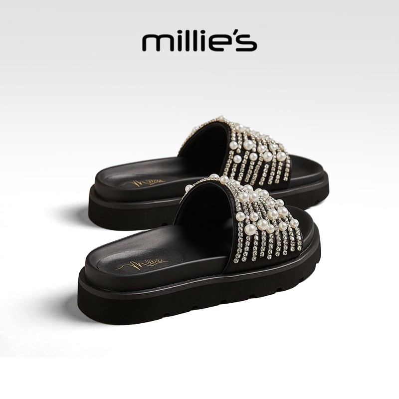 millies妙丽厚底拖鞋女夏外穿