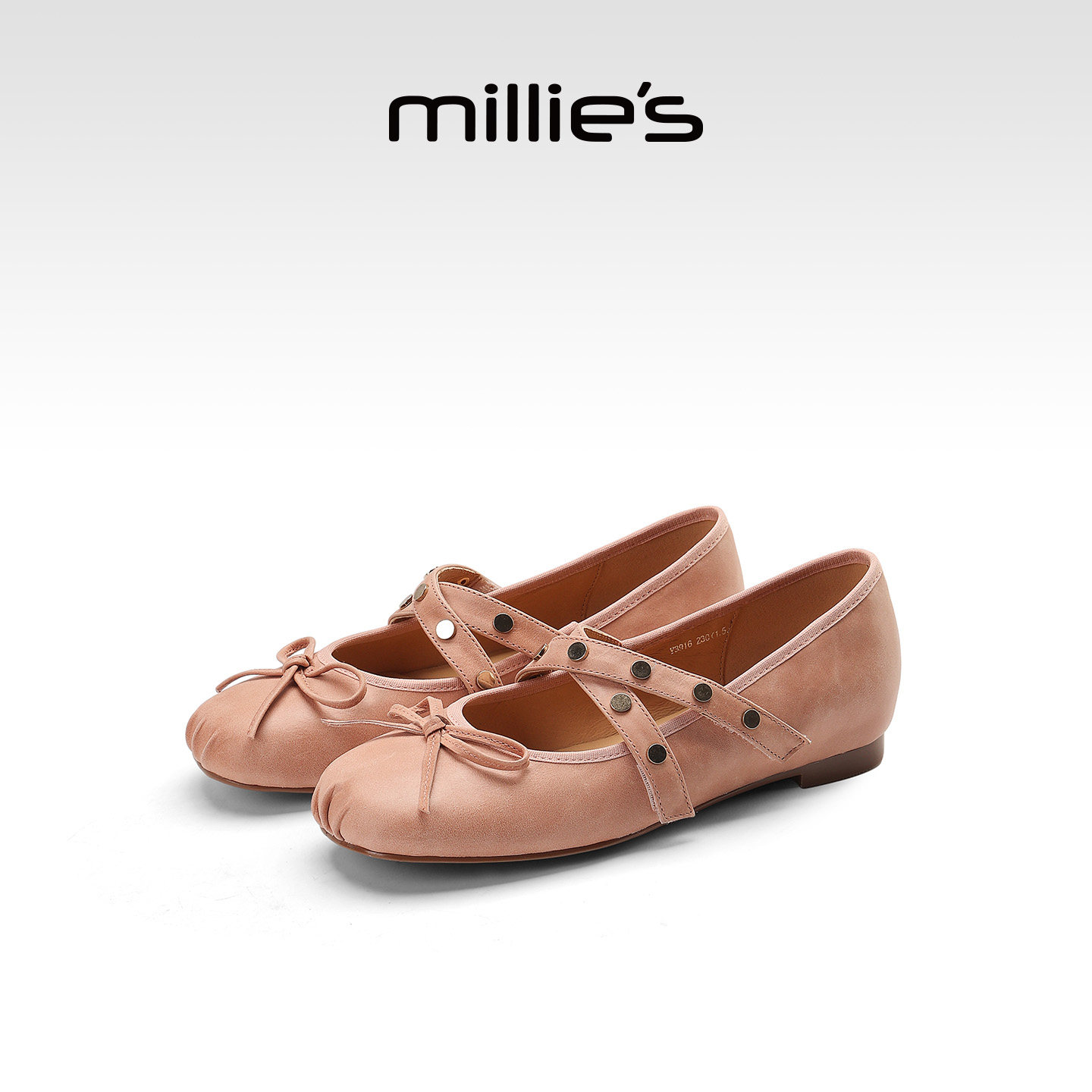 MILLIE'S/妙丽法式玛丽珍鞋女平底真皮复古浅口单鞋2026春夏新款