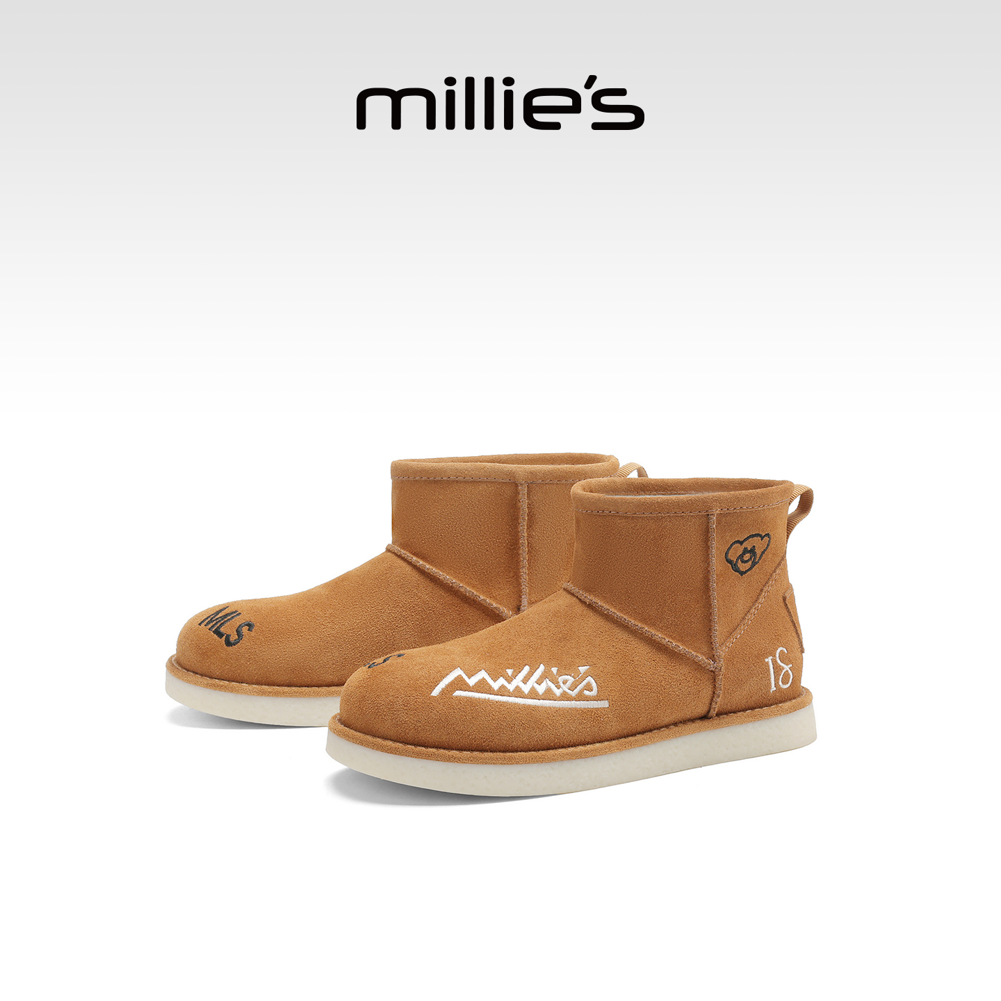 millies妙丽冬季加绒防滑雪地靴