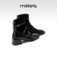 millies妙丽时装 靴子女2025冬季 加绒马丁靴切尔西及踝靴短靴粗跟
