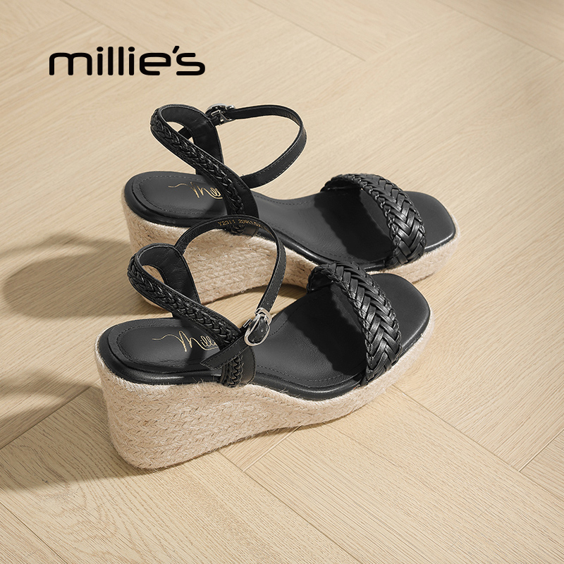 millies妙丽女鞋休闲厚底凉鞋