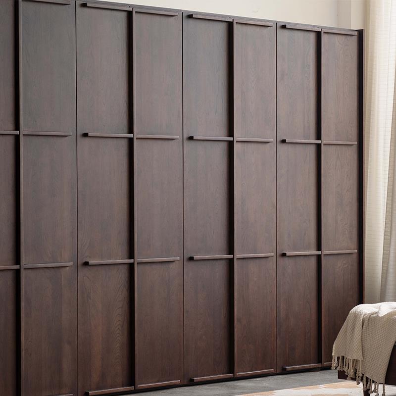 木朵朵家具全屋定制柜子侘寂风复古中古全实木柚木橡木骨骼线衣柜