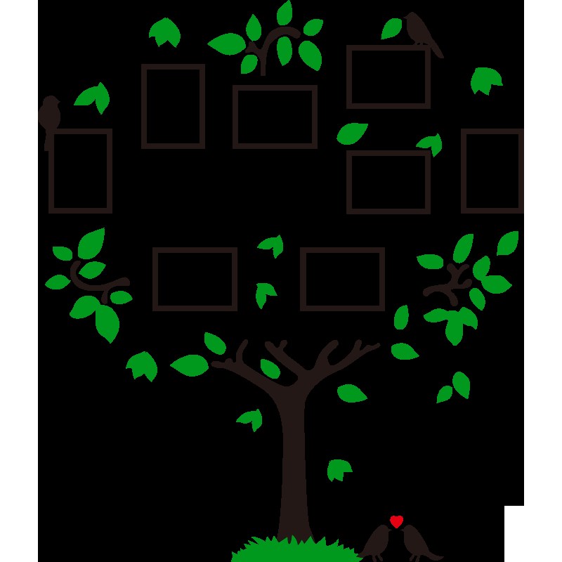 家庭树相框温馨3d立体墙贴客厅卧室墙壁装饰贴画儿童房照片墙布置图片