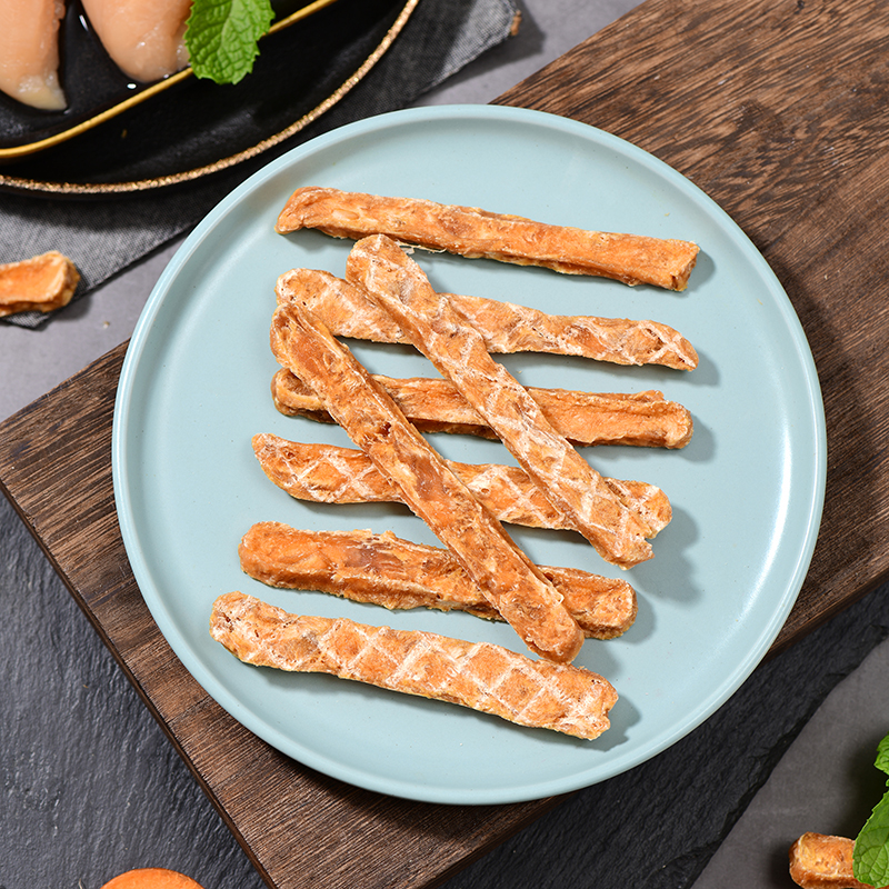 狗狗零食鸡胸肉条宠物零食鸡肉干磨牙鸡肉棒金毛泰迪训狗奖励零食