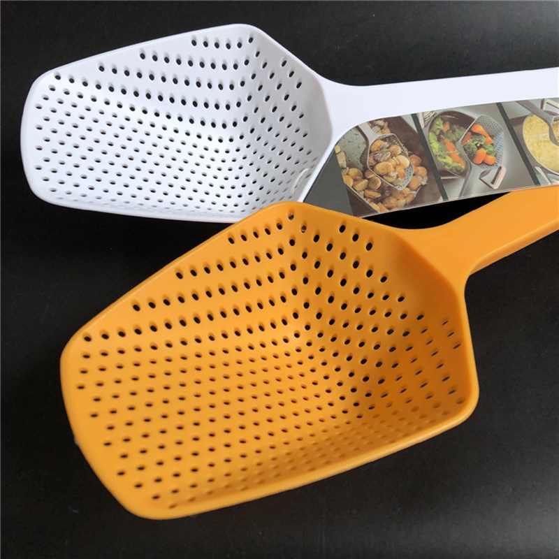 包邮 日式尼龙漏勺厨房塑料沥水勺捞面漏水勺子铲子炒菜漏铲铲漏