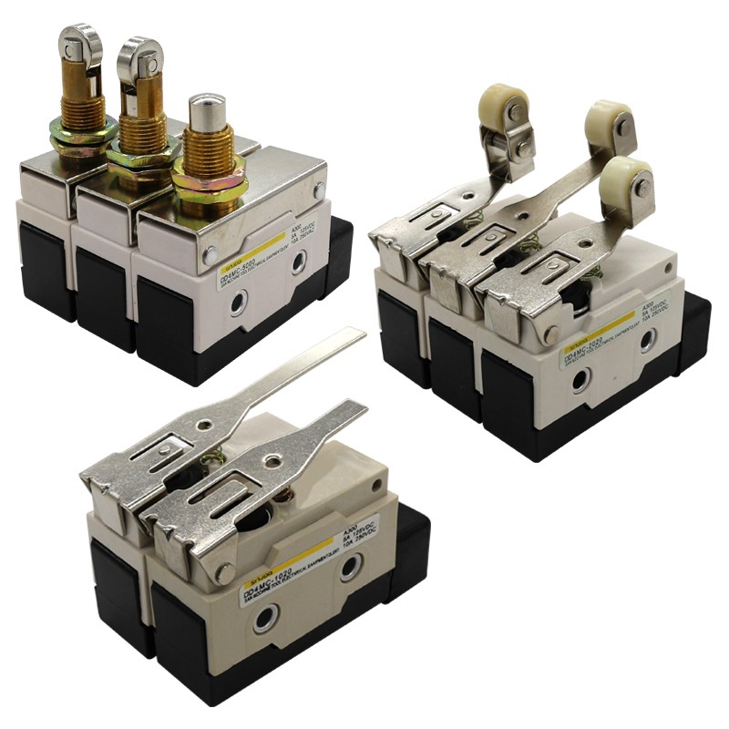 小型微动开关D4MC5000/5020/1000/2020力矩带滚轮行程限位开关