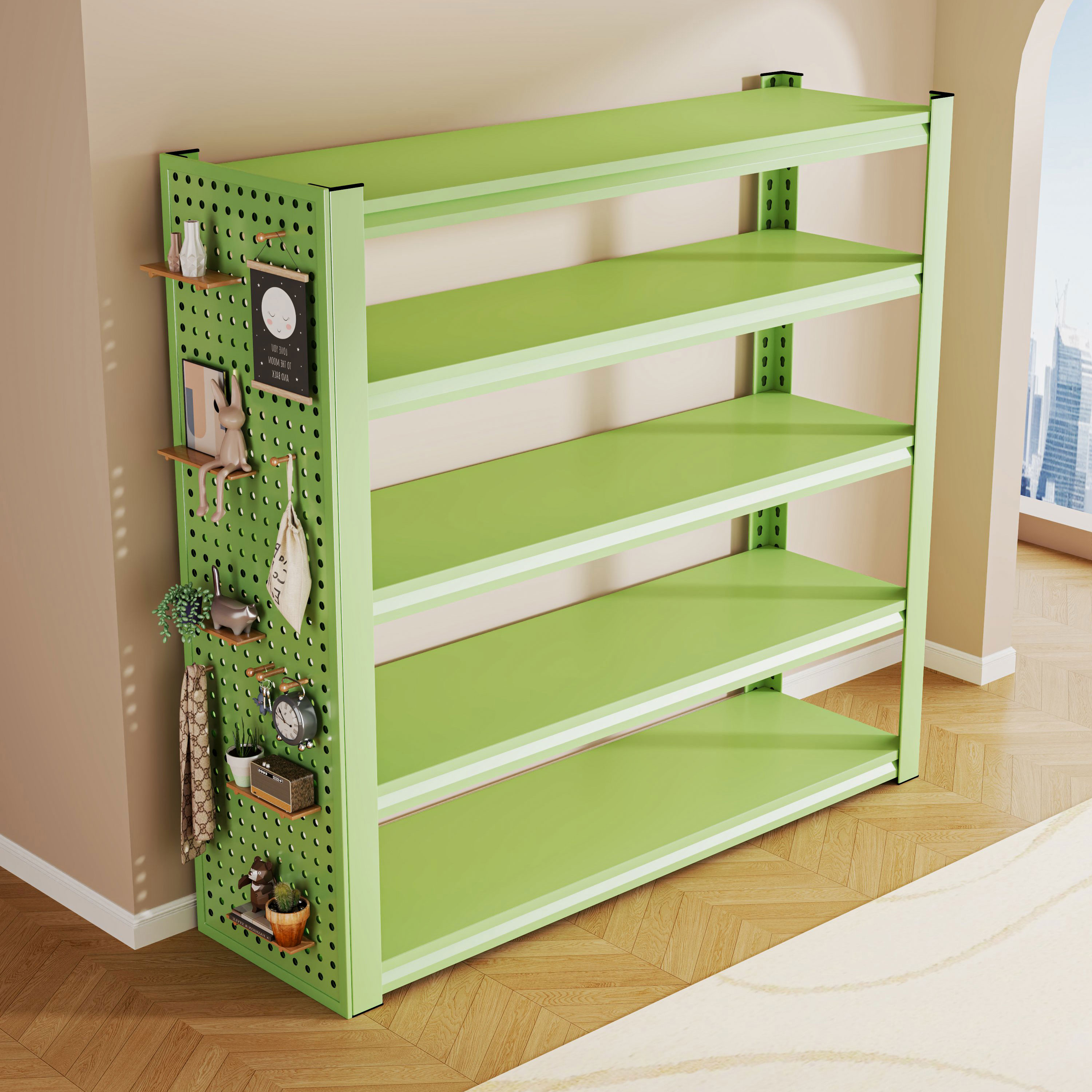 家用置物架落地多层货架阳台客厅收纳层架储物间超市快递整理展示