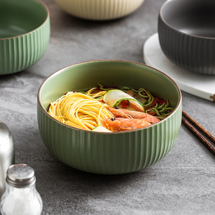 小汤面碗家用7英寸日式高颜值高级感6寸陶瓷吃面10寸12寸大号碗