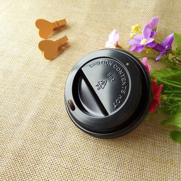 直销一次性奶茶杯盖90口径注塑盖PP外卖打包连体防漏盖子塑料盖子