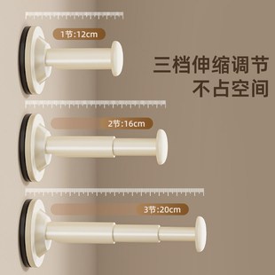 吸盘衣架a收纳神器家用阳台免打孔多功能伸缩挂衣架子墙上壁挂