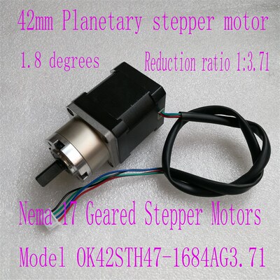 42mm行星减速步进电机 速比1:371 Nmea17 Geared Stepper Motors
