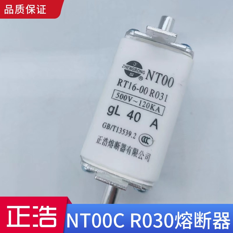 正浩NT00陶瓷熔断器R031熔芯NTOO保险RT16-00 器熔断保险丝