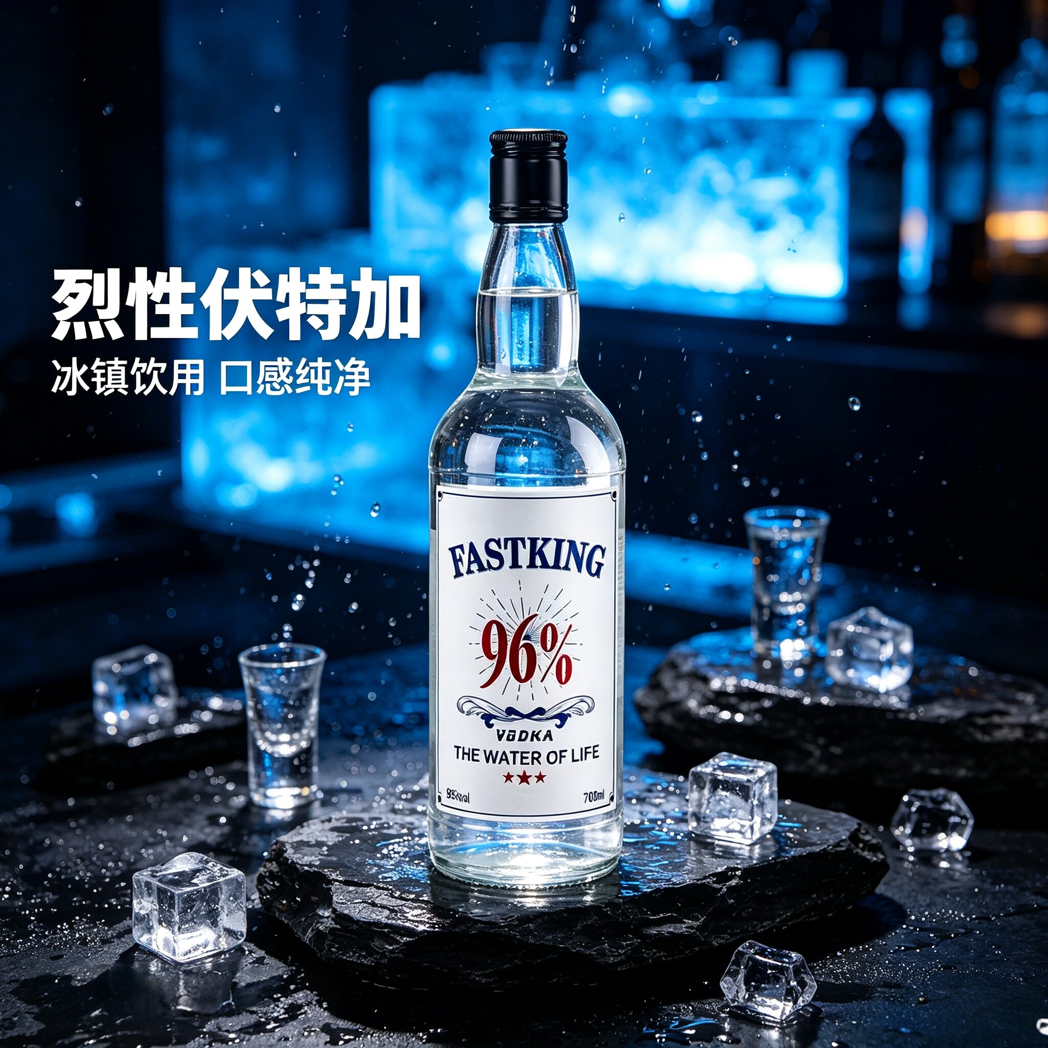 伏特加生命之水96度正品洋酒700ml高度烈酒调酒基酒酒吧整箱酒水