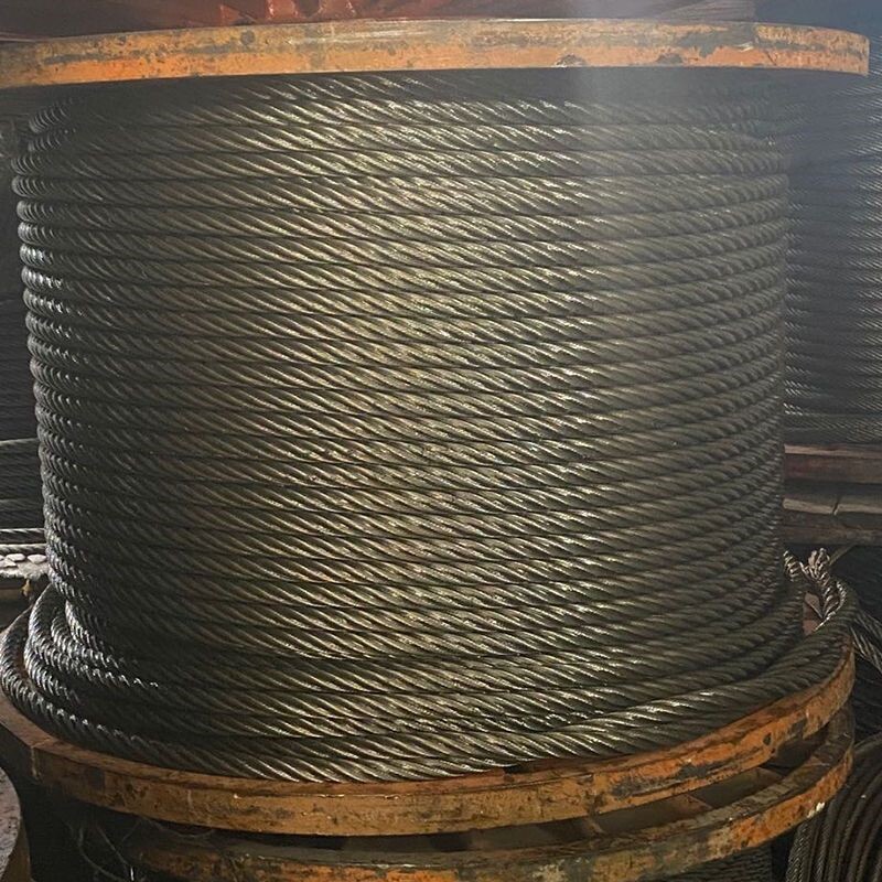 工地外架钢丝绳12mm14mm16mm悬挑工字钢排山钢丝绳油性捆绑钢丝绳