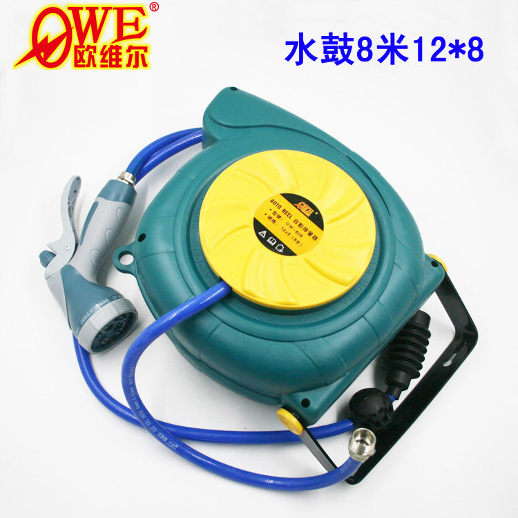 欧维尔OW-810水鼓10米12*8自动卷管器双层水管卷轮座排管伸缩吊轮