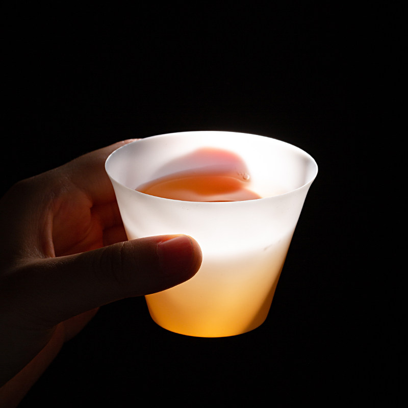 墨染留香德化蝉羽白瓷茶杯主人杯单杯陈清宜手工薄胎个人杯直口杯
