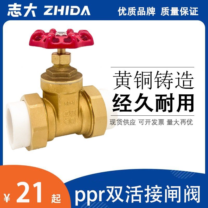 全铜闸阀ppr管PE管自来水管阀门开关4分20管6分25双活接1寸32热熔,农用物资,苗木固定器/支撑器,淘宝优惠券,粉丝福利购,淘宝优惠卷