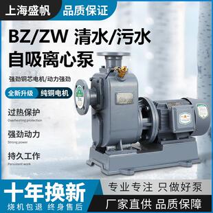 管道离心泵380v农用灌溉增压泵 BZ自吸泵工业用养殖ZW排污水泵卧式