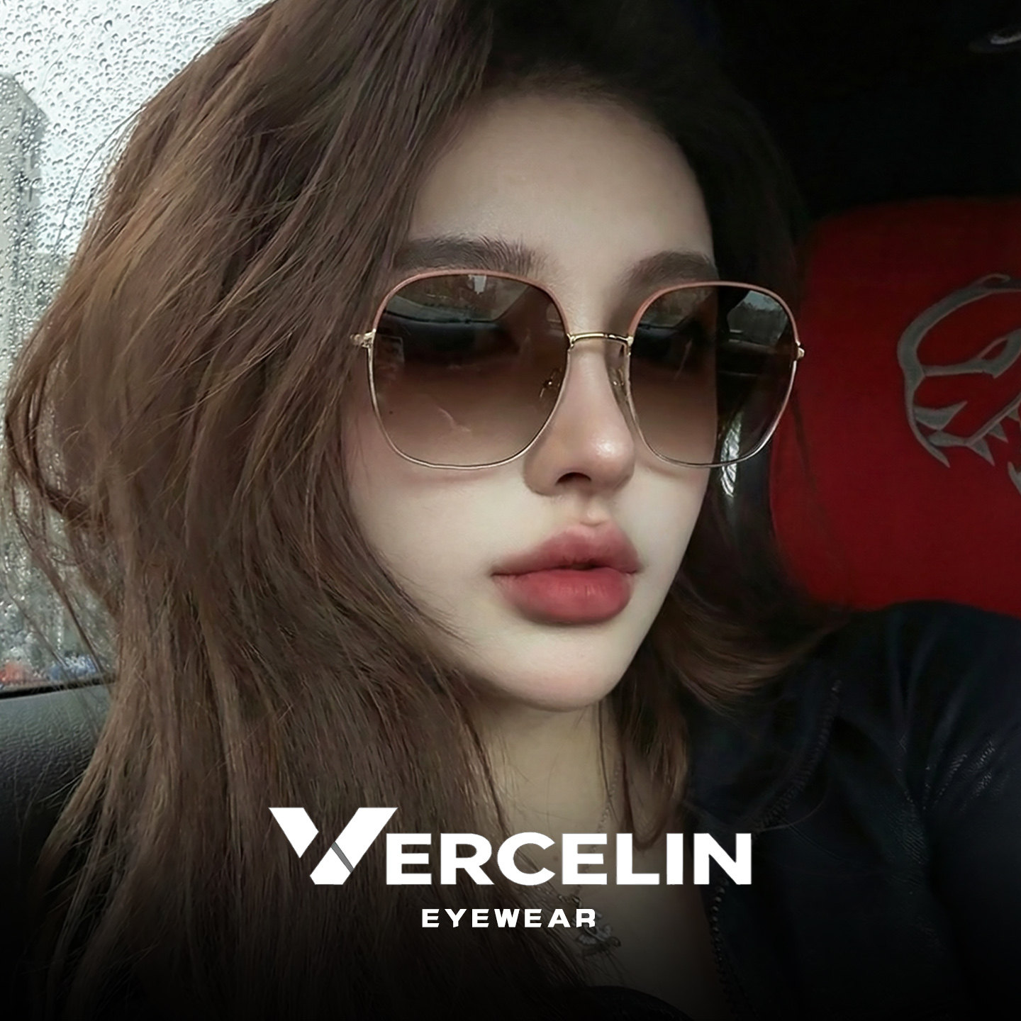 复古大框茶色墨镜女款高级感适合方圆脸偏光太阳眼镜防紫外线开车