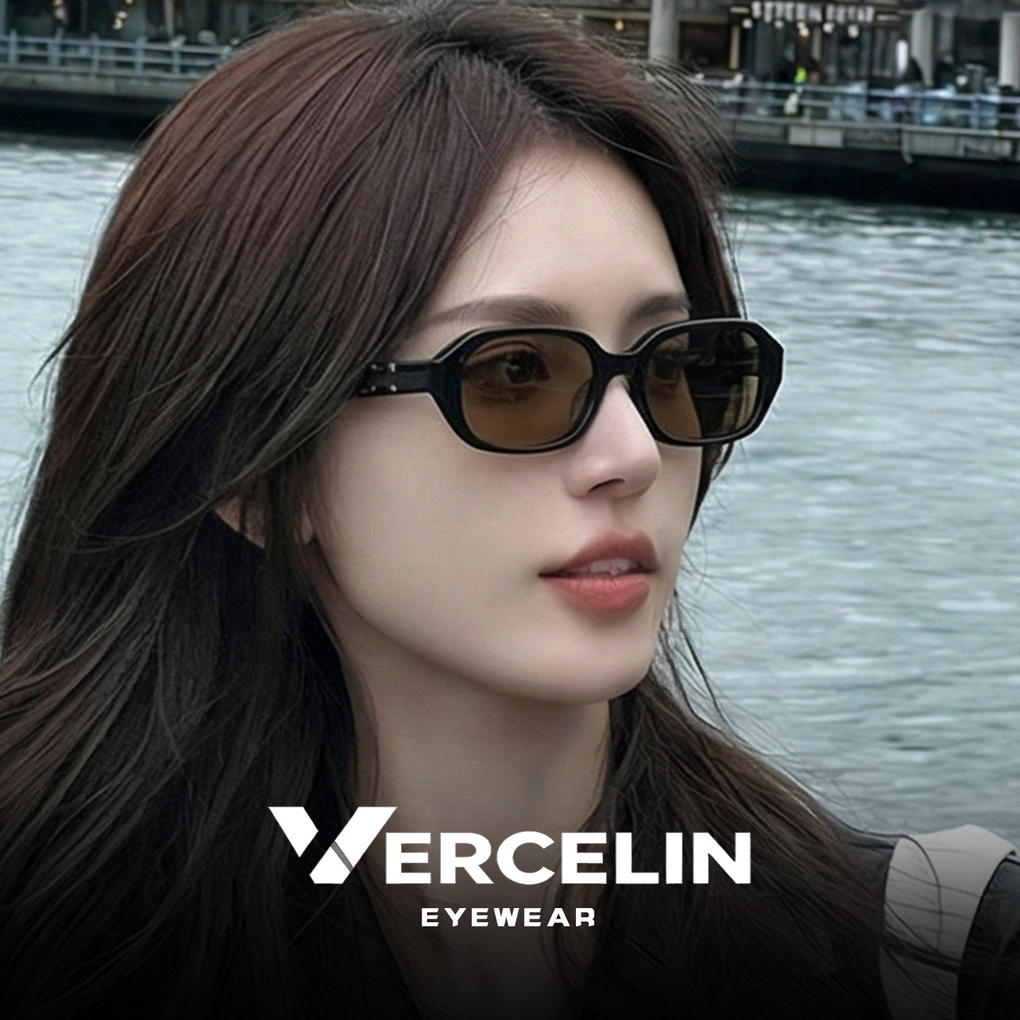 复古gm茶色墨镜男女款高级感2026新款板材太阳眼镜近视可配度数潮