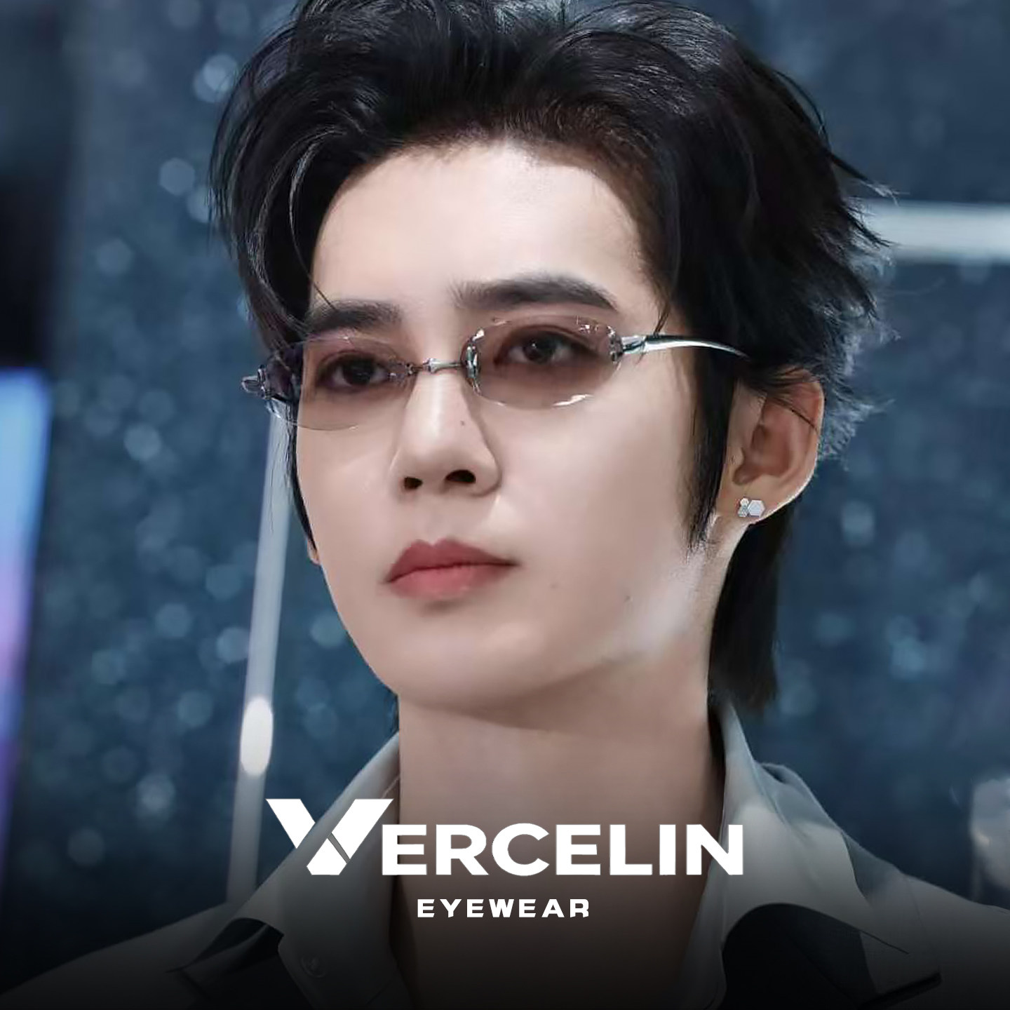 于适同款gm无边框墨镜男女款高级感痞帅无框椭圆太阳眼镜浅色Y2K