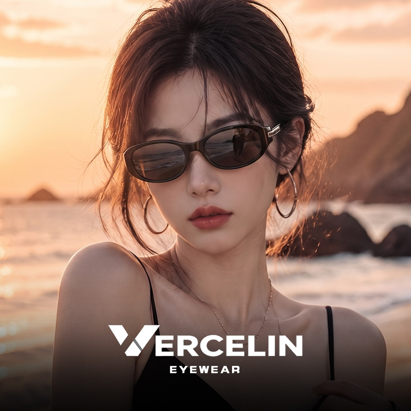 复古猫眼防紫外线偏光太阳眼镜女
